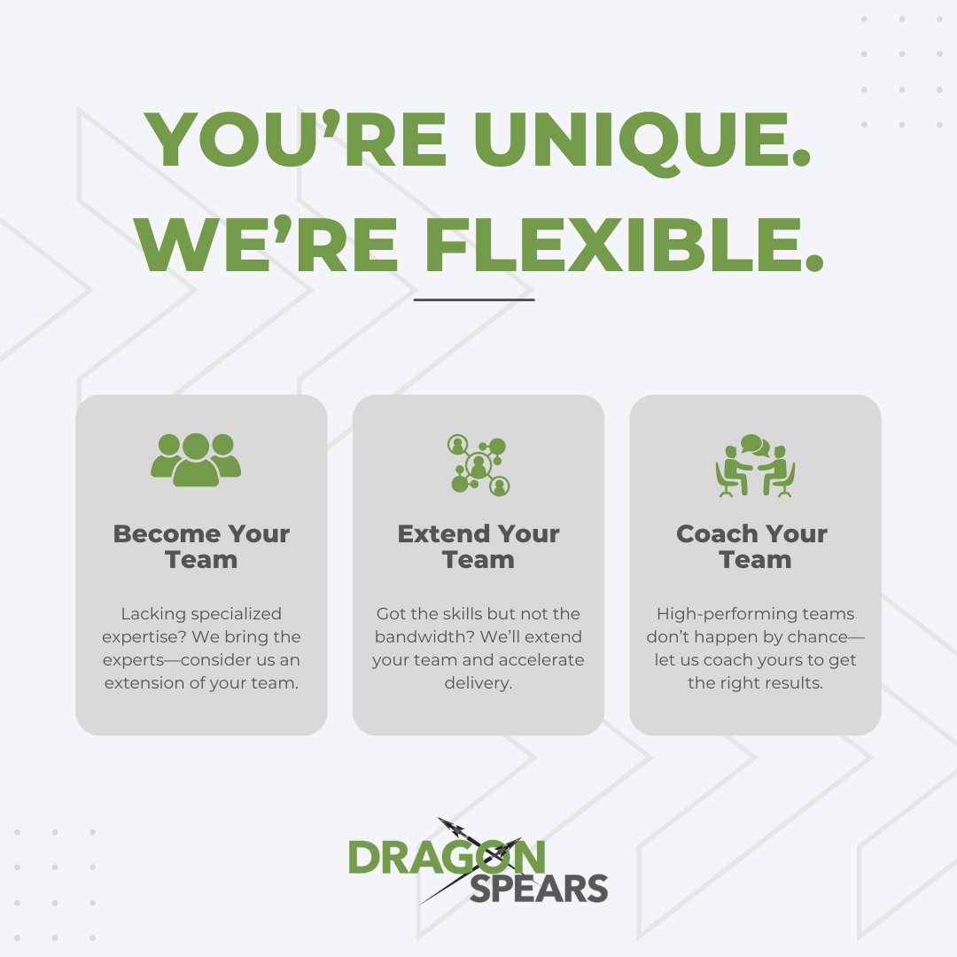 DragonSpearsApp's tweet image. 💻✨ Need support with your software goals? We’re here to help!  

Whether you need us to:
✅ Become your team  
🤝 Extend your team  
🎯 Or coach your team  

We’ve got the expertise to move your software forward!  

#SoftwareDevelopment #TeamExtension #EngineeringExcellence