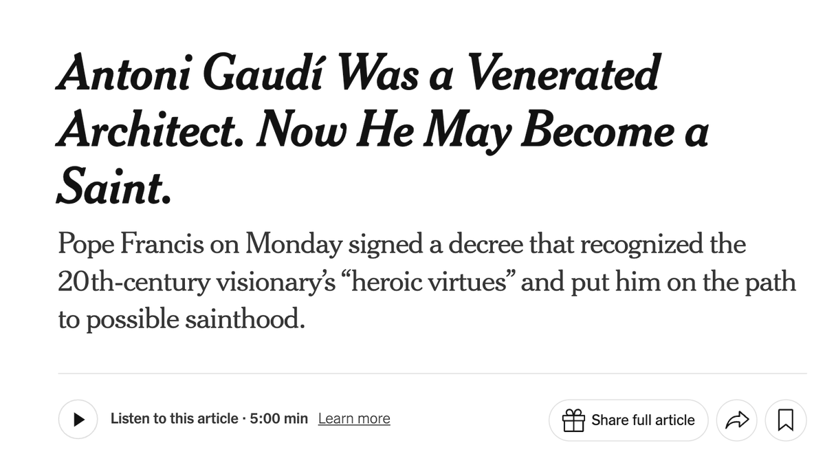 Anthony Ballas on X: "AT LEAST three of Gaudi's buildings are confirmed  miracles." / X