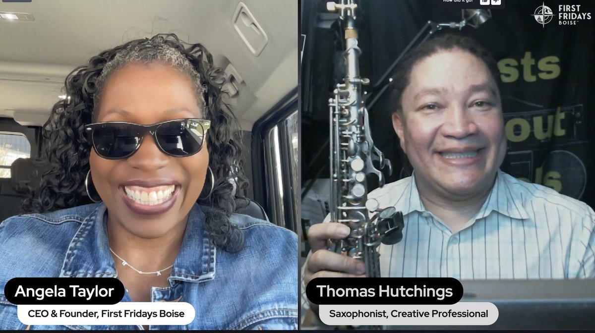 Had such a good time catching up with <a href="/HutchingsThomas/">Thomas Hutchings</a> for an upcoming "<a href="/FirstfridaysBOI/">First Fridays Boise</a>: Spotlight On!" interview that we continued reminiscing after the interview was over. We talked about HS band, the Funny Bone comedy club, jazz, Bruce Wills &amp; Tommy Davidson and more.