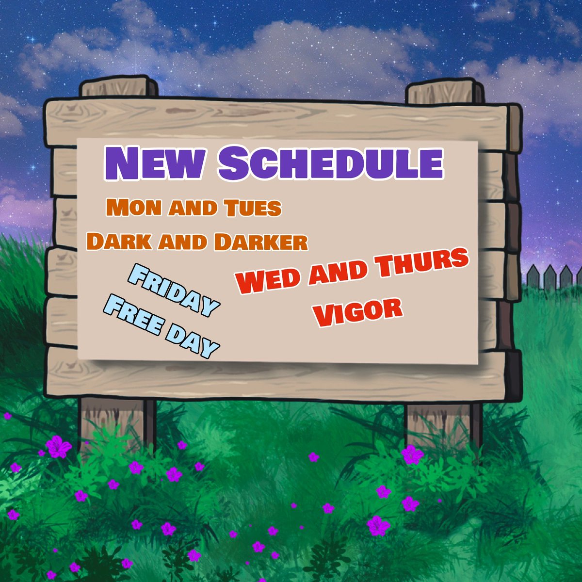 OrchidSpark_'s tweet photo. Change in my game rotation. Stream times are the same.
Mon and Tues. 7:00 -11:00 AM PST & 3:00 -6:00 PM PST
Wed, Thurs, & Fri. 3:00 -6:00 PM PST and 10:00PM -1:00 AM PST
#vigorthegame #darkanddarker #vigor #vigorpartner #vigorcommunity #darkanddarkergame #darkanddarker https://t.co/KS5rOGP48Y