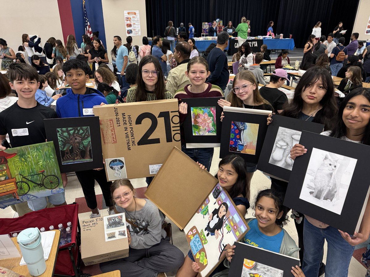 10 out of 10 artwork entries from Hunt received TOP scores.  Altogether, their artwork, written and verbal responses earned them a GOLD medal in their division. Congrats:

Art 1: Maha and Presley
Art 2: Emiko, Aubrey, Kenzlee, Hasha, Gabe, Ellen, Nyathi, and Kate

Go Huskies!