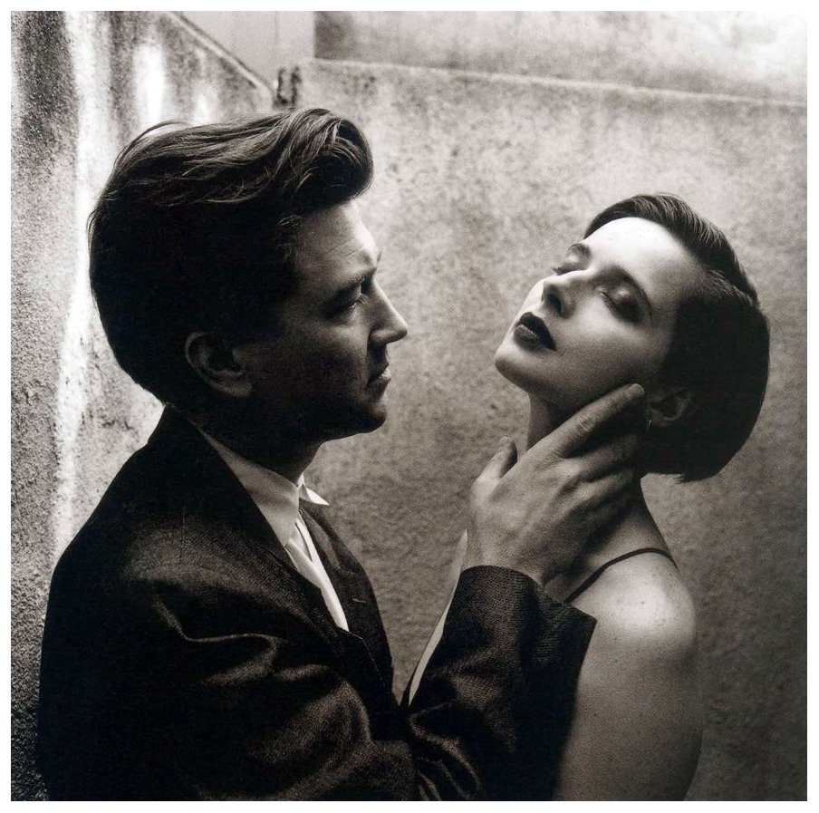 David Lynch and Isabella Rossellini. Los Angeles, 1988. Photo by Helmut Newton.