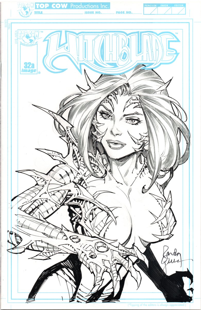 Witchblade #32a Sketch Cover.
Pencil and ink.
Check availability at randygreen.art

#witchblade #topcow #sketchcover #comicart #sarapezzini