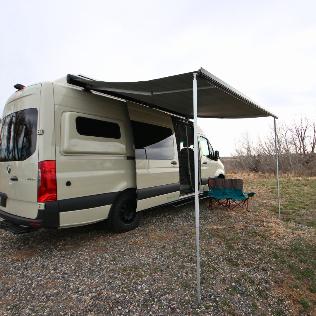 The_Vansmith's tweet image. ☀️ Hotter days mean it’s time for shade — and we’ve got you covered.
Our custom builds come ready to handle the heat, with premium awning setups that bring the chill wherever you park.
Because summer’s better when you’ve got your shady spot.

#CustomVans  #VanConversionLife