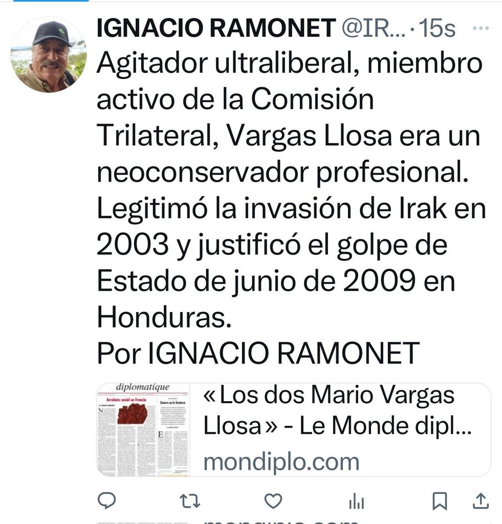 Los dos Vargas Llosa x <a href="/IRamonet/">IGNACIO RAMONET</a>