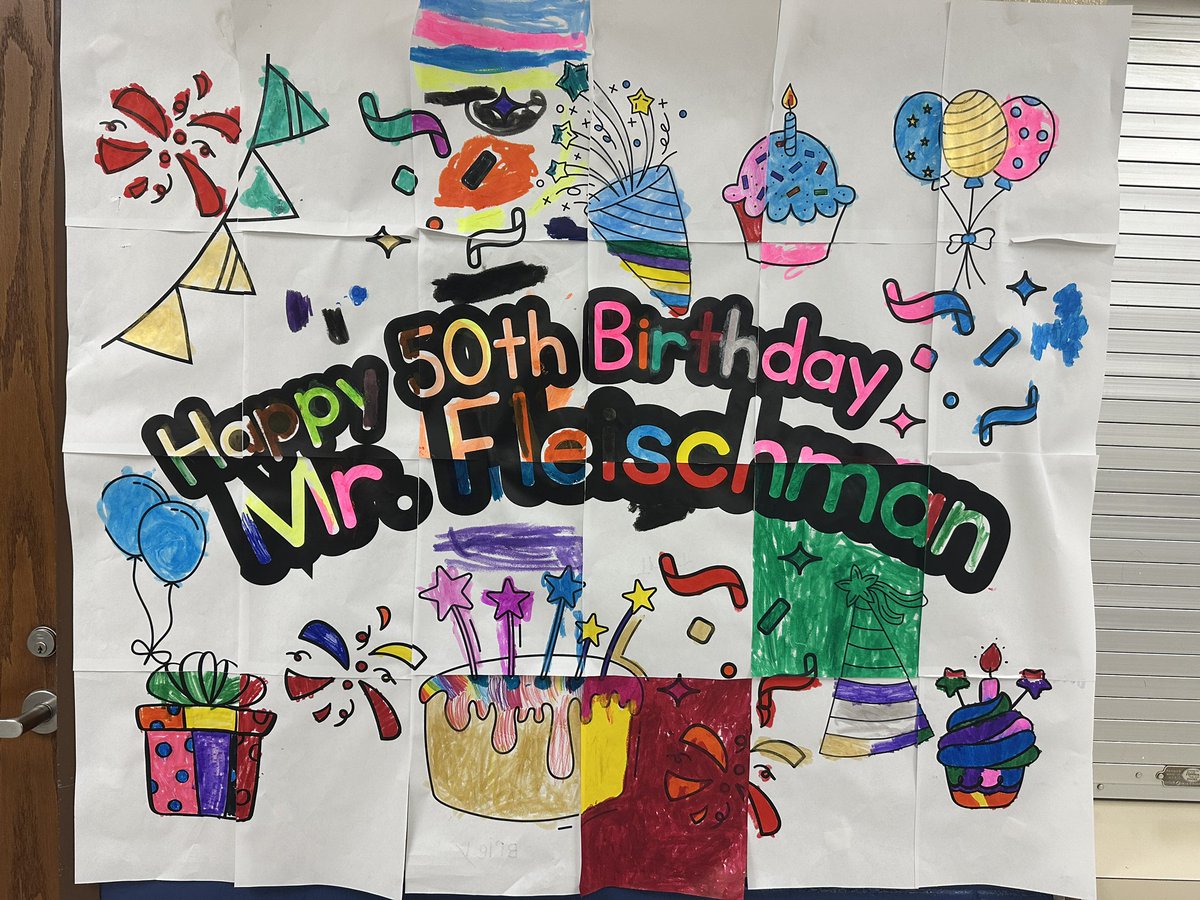 OvertonEagles's tweet image. The whole school helped in celebrating Mr. Fleischman’s 50th Birthday today!! We are truly blessed 💯🥇🥳💙🦅 #bestprincipalever @principaleagle1