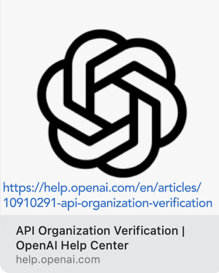 Open AI introduces Verified Organizations.
KYB will be required to access advanced new models.
Not all organizations will be eligible for verification.
Is KYC next?