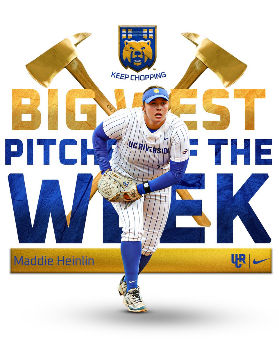 Two complete games. One shutout. Ten strikeouts. 0.50 ERA.

Maddie Heinlin dominated the circle in series win over Cal Poly to earn Big West Pitcher of the Week!

Congrats Maddie! You earned it! 💪👏

#GoHighlanders