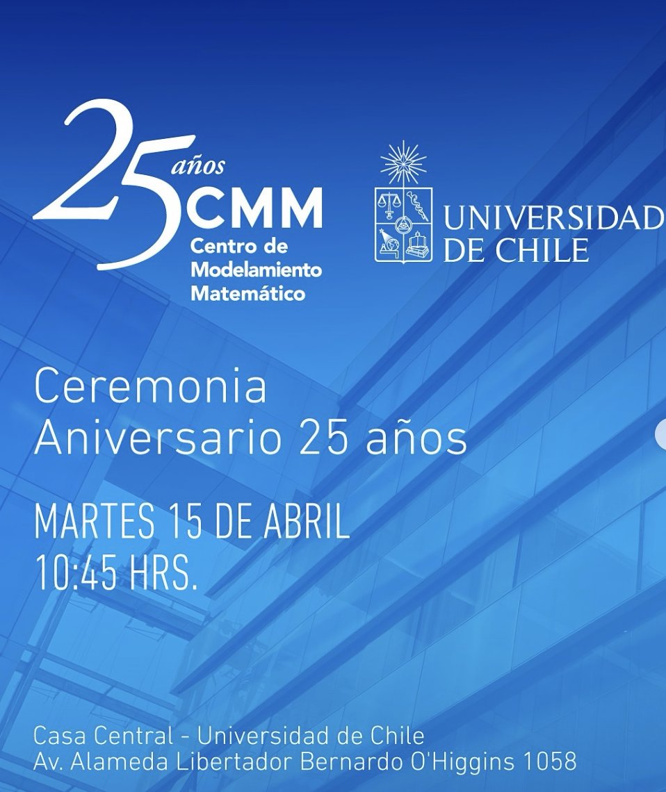 Centro de Biotecnología Vegetal UNAB (@cbvunab) on Twitter photo Desde el <a href="/CbvUnab/">Centro de Biotecnología Vegetal UNAB</a> felicitamos al <a href="/CMMUChile/">Centro de Modelamiento Matemático</a> por sus 25 años de excelencia científica.
¡Un orgullo para la ciencia chilena! Desde el <a href="/CbvUnab/">Centro de Biotecnología Vegetal UNAB</a> felicitamos al <a href="/CMMUChile/">Centro de Modelamiento Matemático</a> por sus 25 años de excelencia científica.
¡Un orgullo para la ciencia chilena!