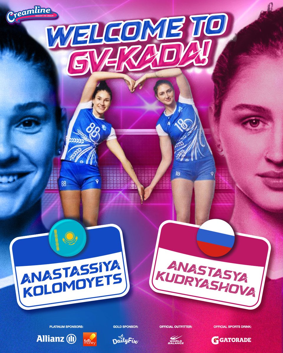 CoolSmashers's tweet photo. WELCOME TO GV-KADA!💖🏐

Mga ka-vibes, we’ve really got more good vibes to serve dahil nadagdagan pa ang ating mga smashing idols in the court! Not just 1, but 2 pa! 🔥 Ibang klase talaga! Excited na kaming makita kayo sa upcoming AVC Cup, Anastassiya and Anastasya! 💖💪🏻 https://t.co/UehO9sWdIW