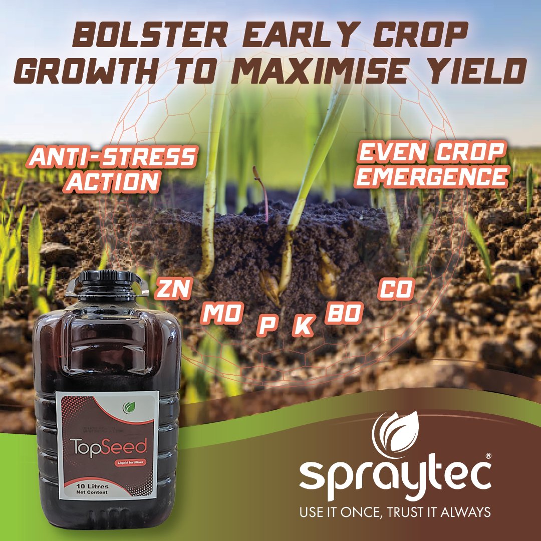 Introducing our novel seed treatment, #TopSeed!

With a high-power polymer, #TopSeed combines nutrition with phytostimulant &amp; anti-stress properties to maximise yield potential.

Recommended at 300 mL/100 kg of seed, #TopSeed is compatible with all crops &amp; seed treatments.