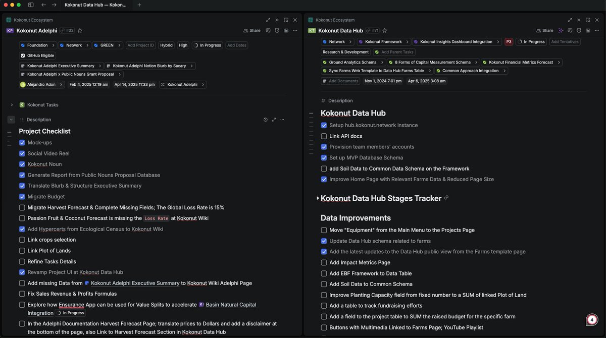 Wasabi 🥥🌴 (@wasabinetwork) on Twitter photo Just another day of polishing and improving stuff; side-by-side project & task management for the win.
The best way to support my work at <a href="/KokonutNetwork/">Kokonut Network 💚🥥🌴</a> is by voting with your wallet at #GG23 and help build a no-code Framework that anyone can use.
Framework BMC coming up⚒️💼 Just another day of polishing and improving stuff; side-by-side project & task management for the win.
The best way to support my work at <a href="/KokonutNetwork/">Kokonut Network 💚🥥🌴</a> is by voting with your wallet at #GG23 and help build a no-code Framework that anyone can use.
Framework BMC coming up⚒️💼