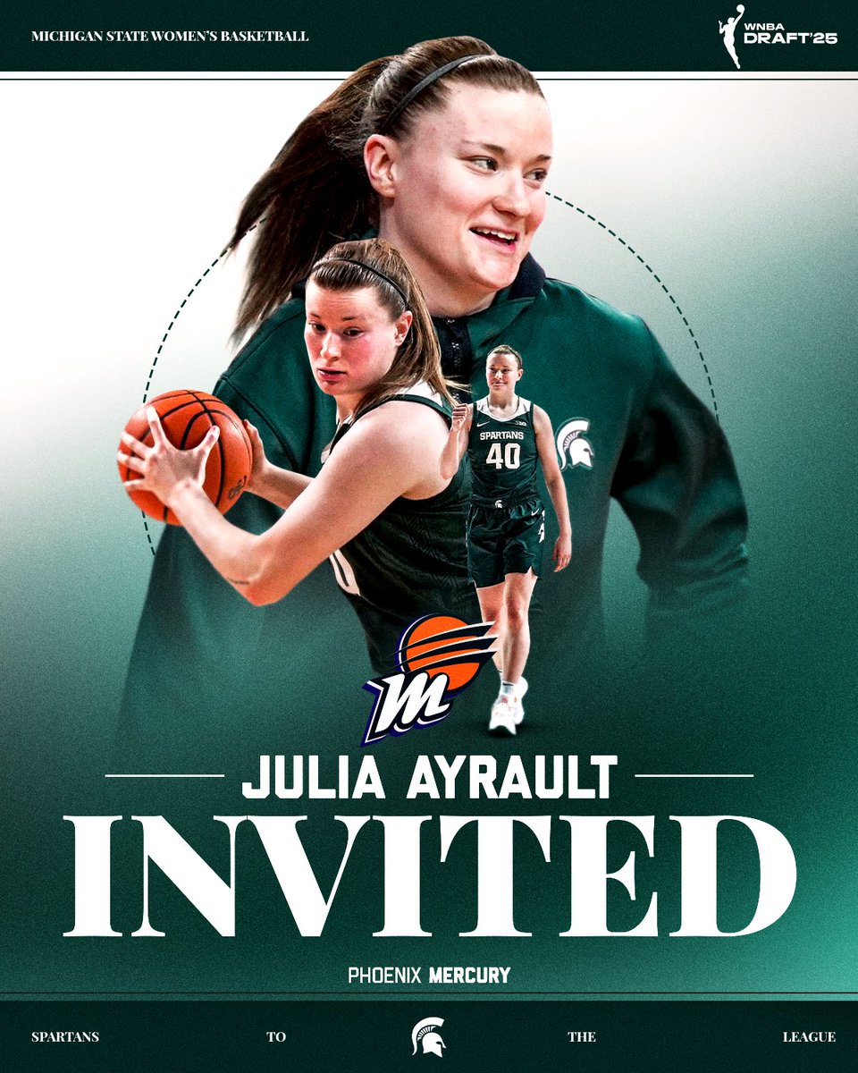 Julia Ayrault has accepted a training camp invite from the Phoenix Mercury on Draft Day!🏀🧡