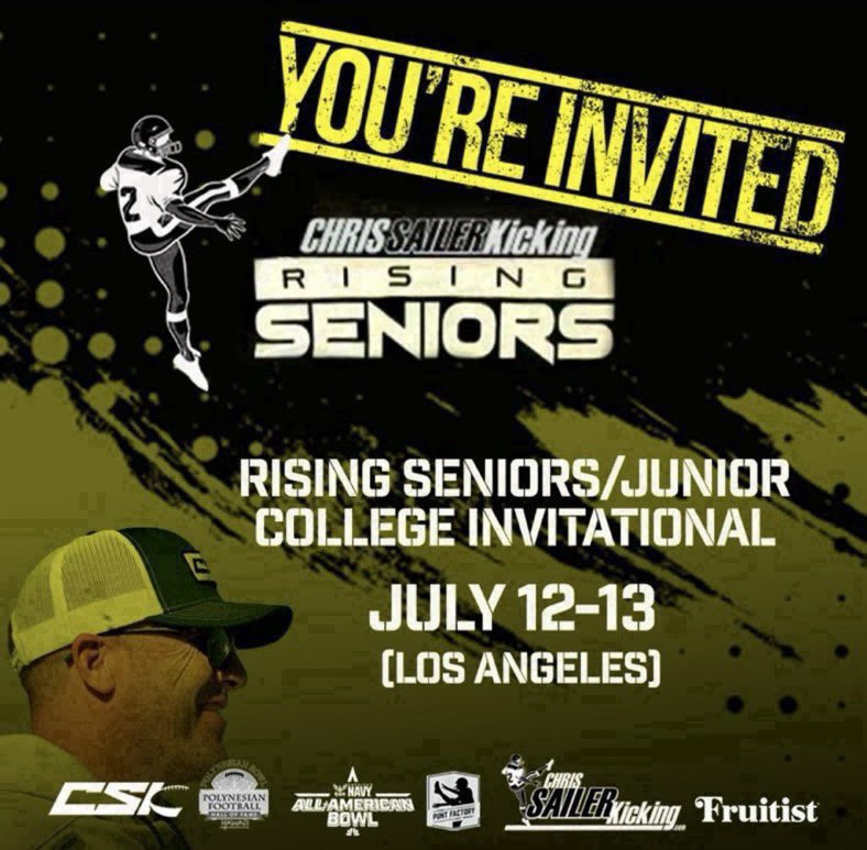 Camp Update! Chris Sailer Kicking is proud to announce that both the CA Underclassmen Invitational &amp; Rising Seniors / JC Invitational will take place at the beautiful location of…

Harvard Westlake H.S. 
Studio City, CA

Mark your calendars and get ready to join us this summer.