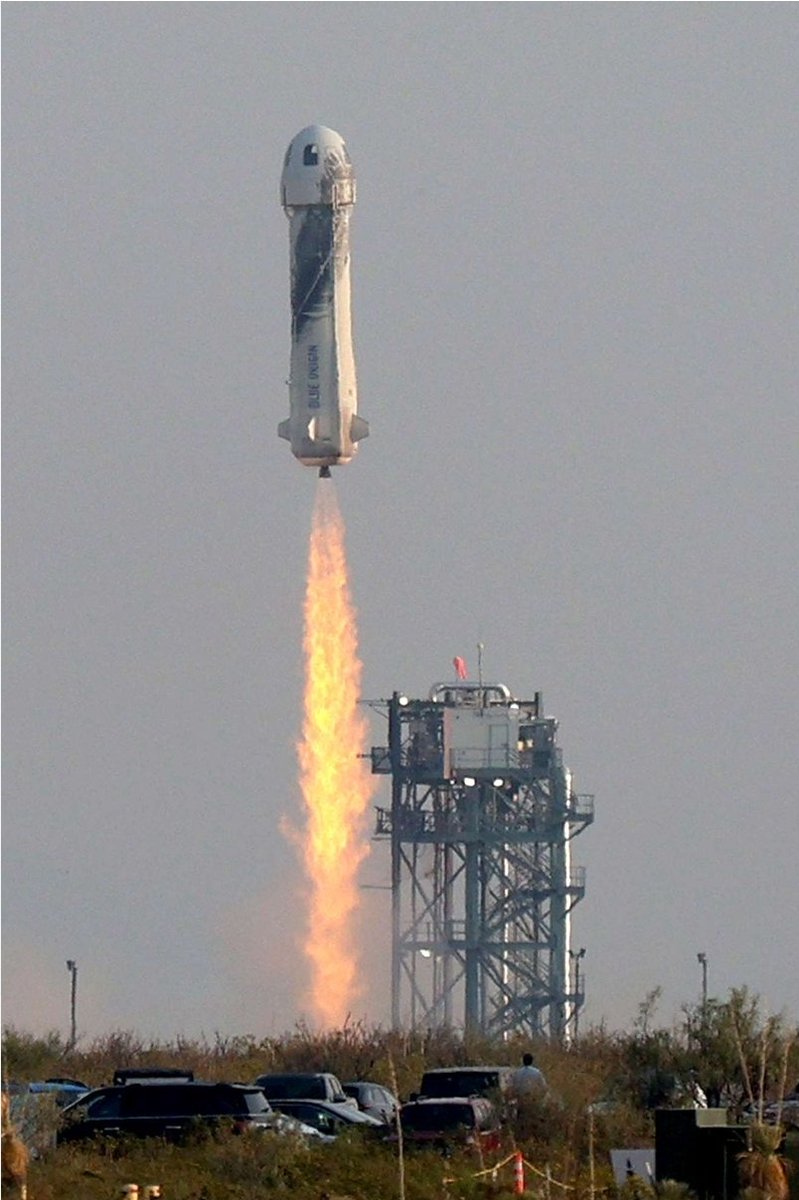 Am I the only person who thinks it completely IRONIC that the rocket shooting an ALL FEMALE CREW into space looks like a GIGANTIC DILDO? 
It looks like a low budget porn film! Make space great again!!

Surely I'm not the only person who sees this?
#BlueOrgin