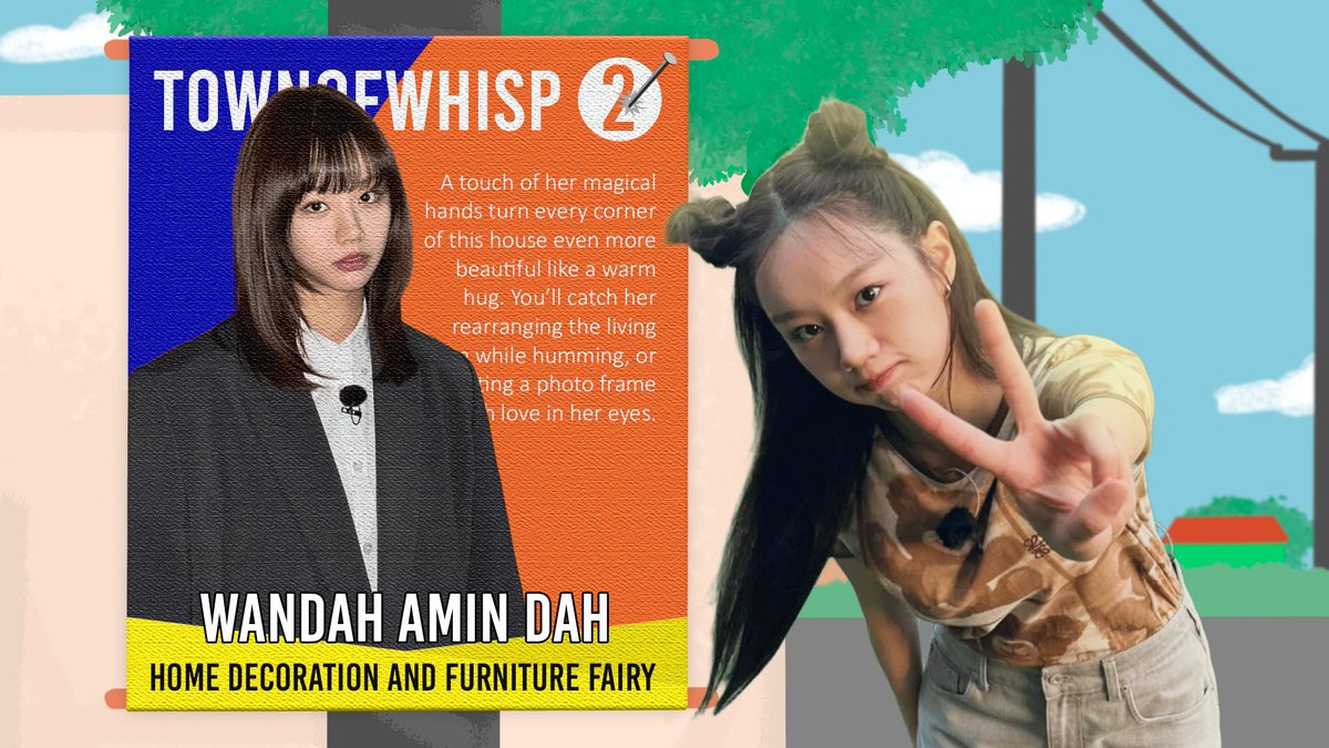 @subTOWI ⠀
𝗪𝗮𝗻𝗱𝗮𝗵 𝗔𝗺𝗶𝗻 𝗗𝗮𝗵
A touch of her magical hands turn every corner of this house even more beautiful like a warm hug. You’ll catch her rearranging the living room while humming, or dusting a photo frame with love in her eyes.
⠀