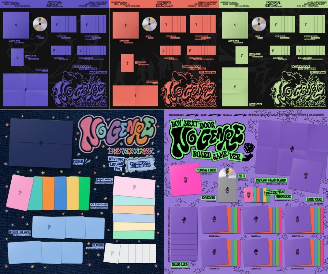 BOYNEXTDOOR No Genre ポップアップ 特典トレカコンプ 韓国 🤍🤍🤍 BOYNEXTDOOR [No Genre] 🤍🤍🤍 ＼ トレカ 絵柄公開