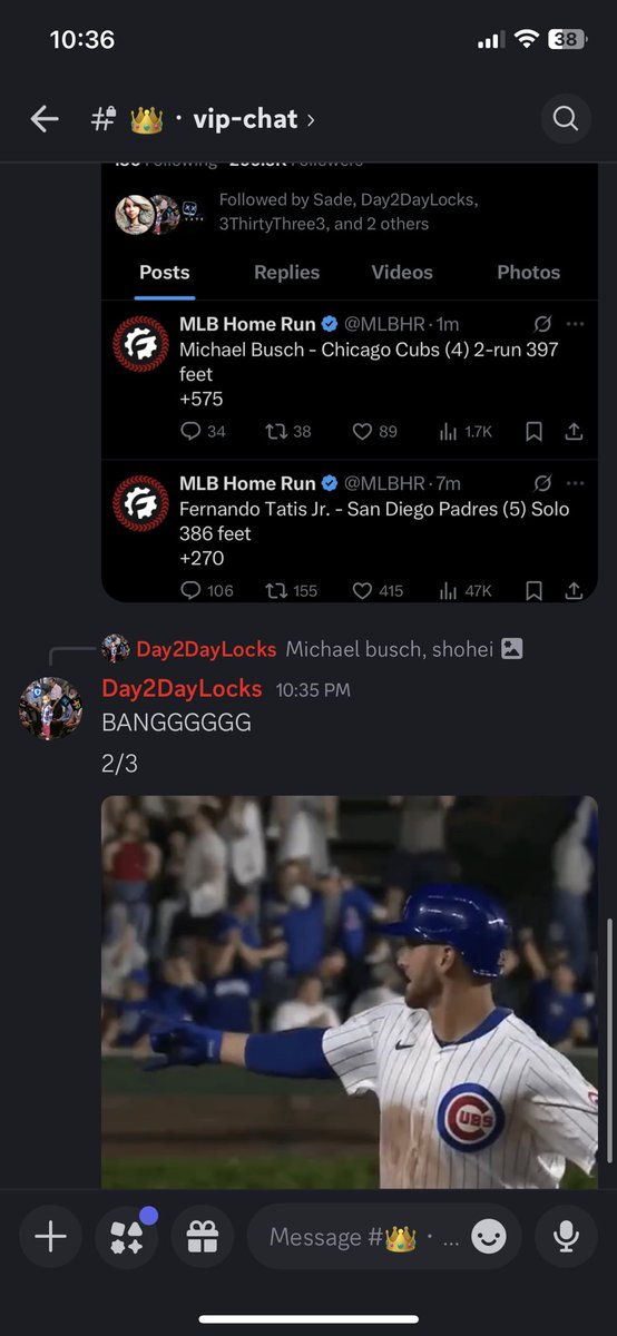 TjaysPicks's tweet photo. CALLED ALL 3 HOMERS In A ROW💰💰💰💎💎 https://t.co/0zUTzRPpCY