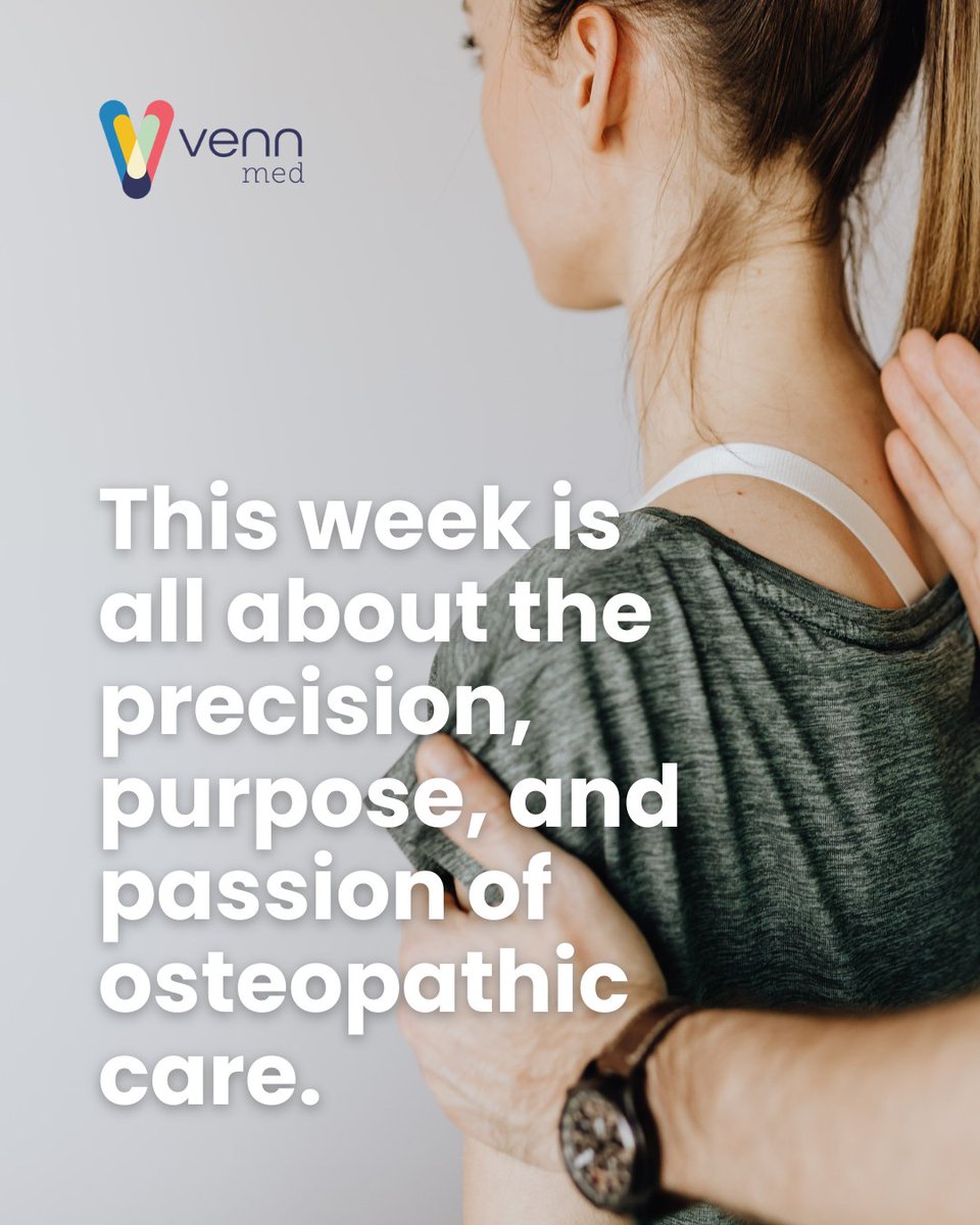 VennMed's tweet photo. It’s World Osteopathic Healthcare Week! Let’s celebrate the hands-on healing power of osteopathy. 💪💚 #WOHW2025 #VennMed #MoveBetterLiveBetter https://t.co/GH55ZwEKzY