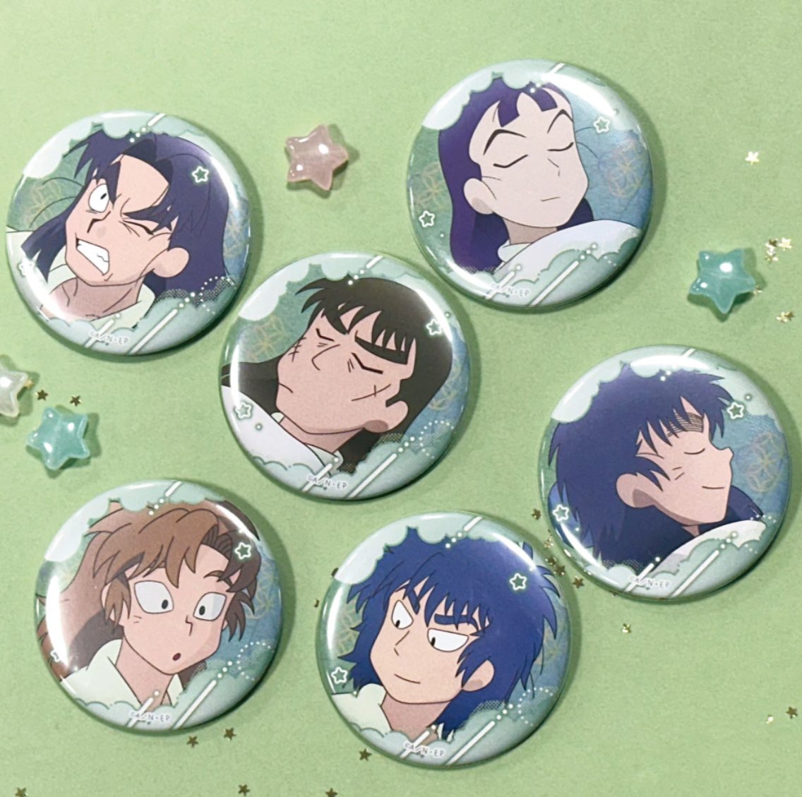寝巻き姿の段　立花　セット 忍たま乱太郎 百面相缶バッジ 寝巻き姿の段 : アニメ＆漫画 グッズ情報