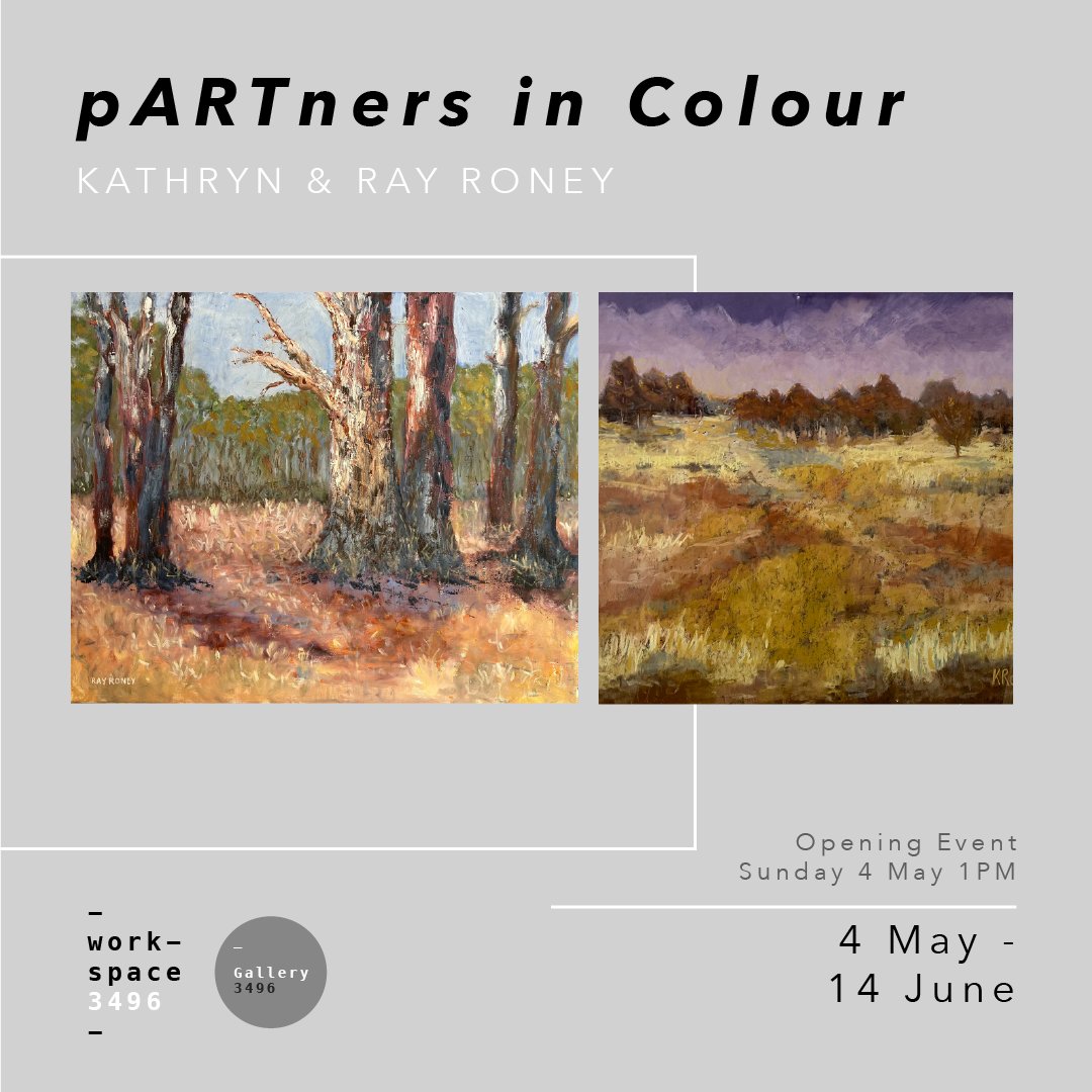 workspace3496's tweet photo. pARTners in Colour
An exhibition by Kathryn and Ray Roney

4 May – 14 June
Official Opening: Sunday 4 May, 1pm https://t.co/906dTuHn89