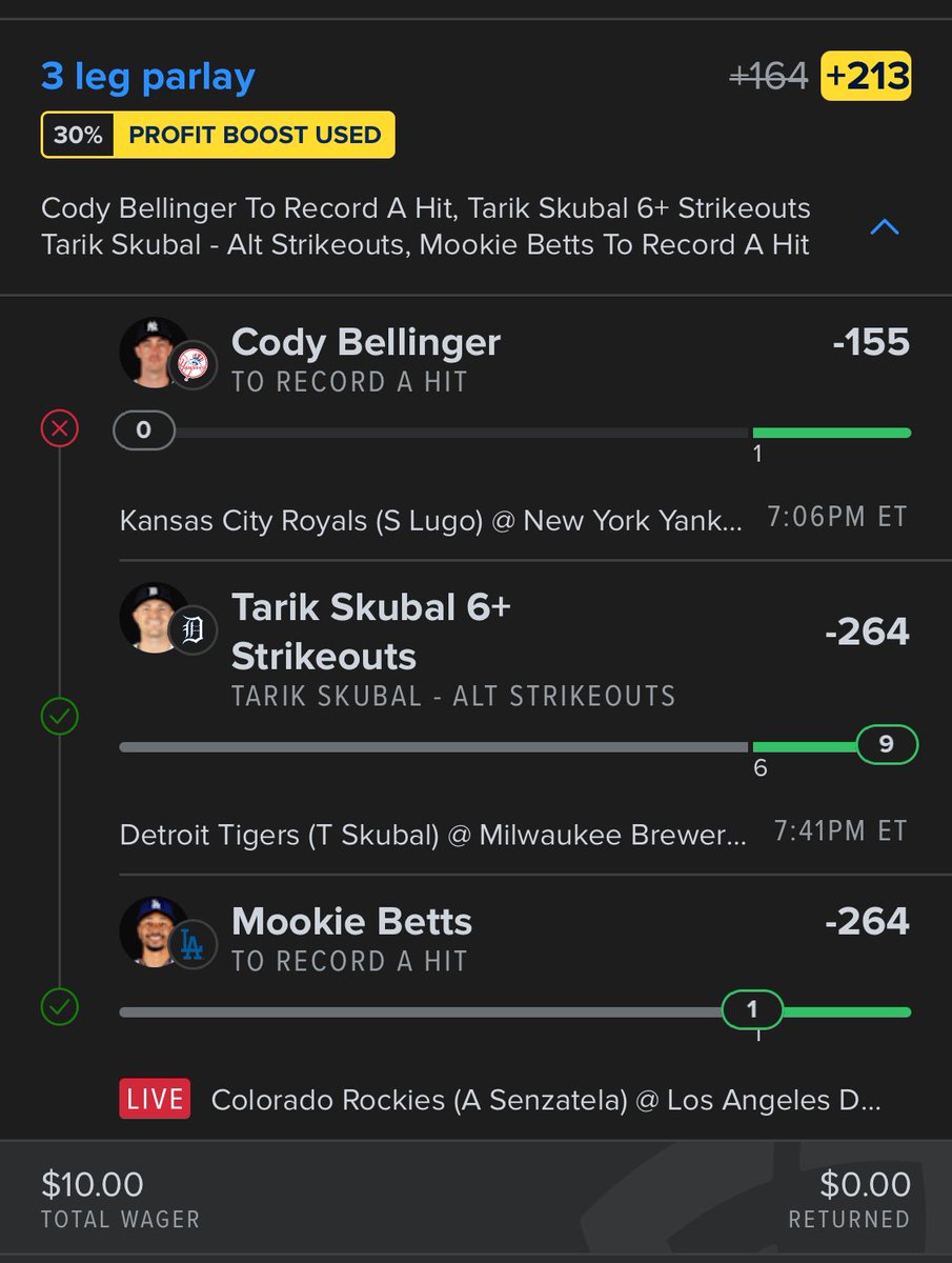 AJHoward12's tweet photo. @FDSportsbook can you make sense of this please? How is bellinger not voided here? He didn’t have an AB. Please fix this. https://t.co/pWRyvTCU8s