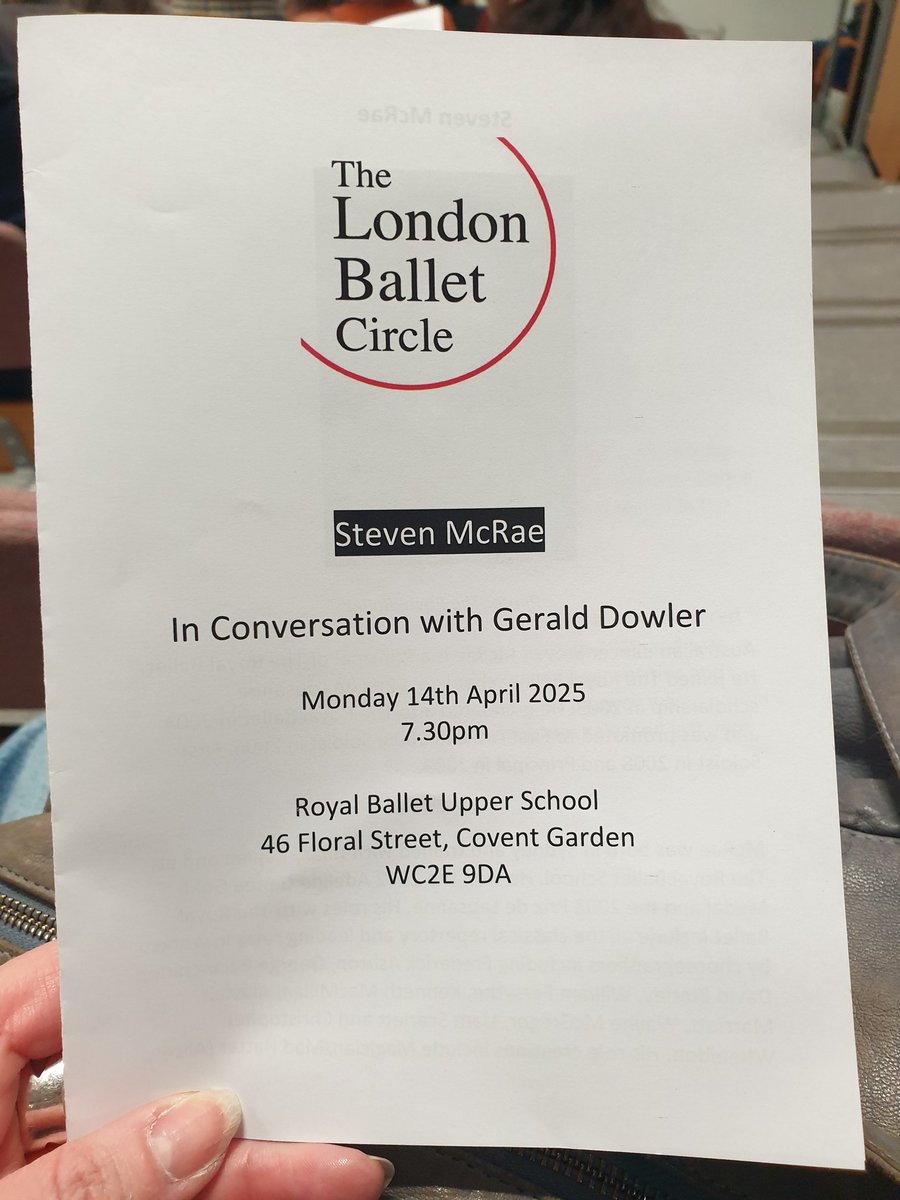 reelofthe51st's tweet image. I normally watch these talks on Zoom....but not last night 😊 Thank you very much @BalletCircle &amp;amp; @_stevenmcrae (please write a book one day 😉)