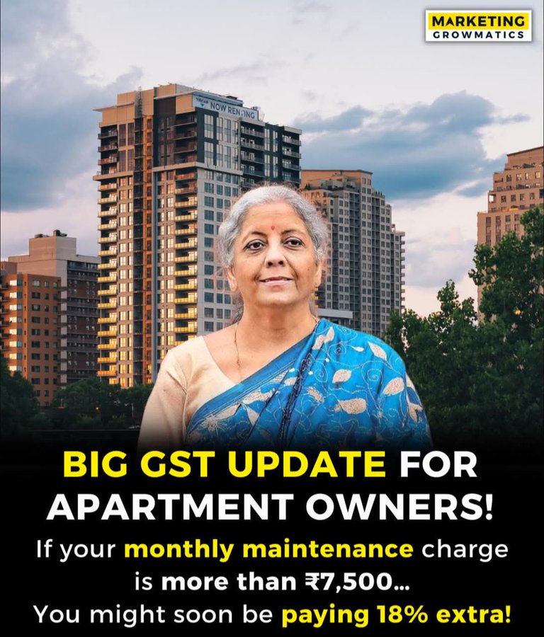 Paul_Koshy's tweet photo. Dear @nsitharaman 

Why does the Government feel that they have a right to tax the residents for the maintenance fees of their own apartments?

What exactly is the Government's contribution, by which you feel that you have a right to "demand" tax on building maintenance funds? https://t.co/PZsjS2fRI0