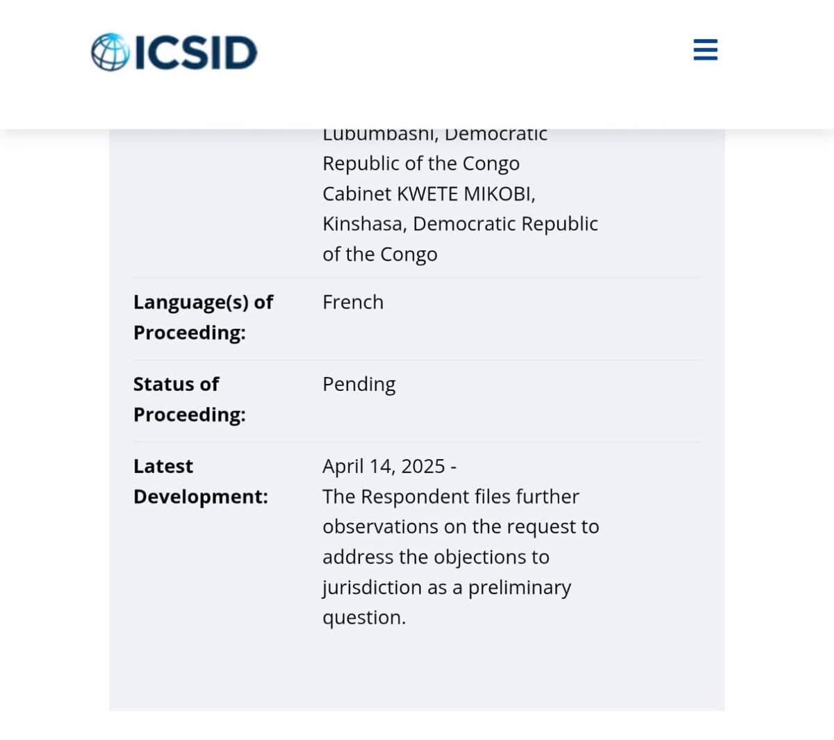 emil_jens's tweet photo. Too hilarious, #DRC Congo is a @ICSID Member State - meaning they acknowledge ICSID’s findings and rulings ‼️

YET 

@cominiereSA / DRC / #ZIJIN files on April 14th objections to jurisdiction - you can not make this 💩up 🤣🙊

7+14 days for reply to motion and response to said. https://t.co/9nSEkCJ5p5