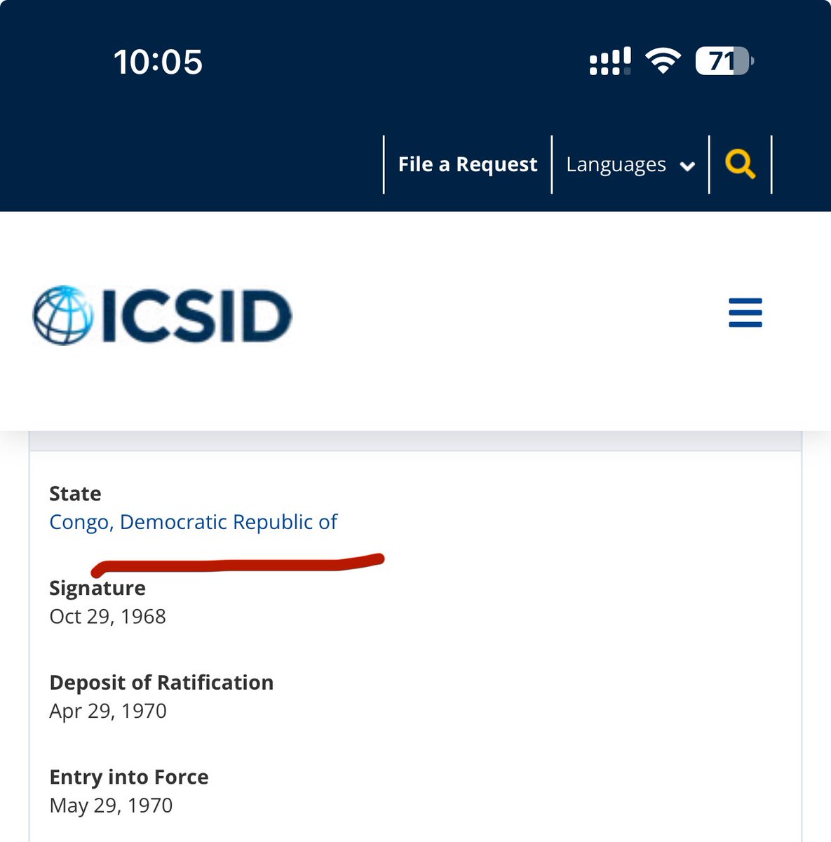 emil_jens's tweet photo. Too hilarious, #DRC Congo is a @ICSID Member State - meaning they acknowledge ICSID’s findings and rulings ‼️

YET 

@cominiereSA / DRC / #ZIJIN files on April 14th objections to jurisdiction - you can not make this 💩up 🤣🙊

7+14 days for reply to motion and response to said. https://t.co/9nSEkCJ5p5