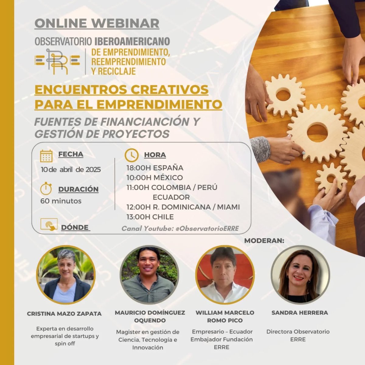 eMauroD's tweet photo. Por considerarlo de interés, comparto enlace a lo que fue este encuentro de diálogo alrededor de Fuentes de financiación y gestión de proyectos para emprendedores y empresarios @Obs_ERRE 
https://t.co/7u7SrlU3vc https://t.co/cogs3PhnUb