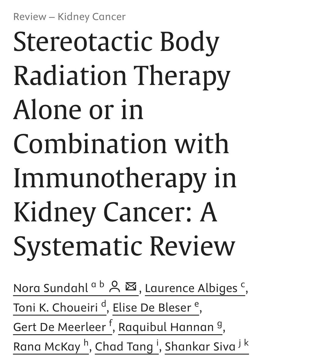 Emre Yekedüz (@yekeduz_emre) on Twitter photo ☢️A very good wrap-up for using SBRT in the era of immunotherapy among patients with kidney cancer!
doi.org/10.1016/j.euru…
<a href="/AlbigesL/">Laurence Albiges</a> <a href="/DrChoueiri/">Toni Choueiri, MD</a> <a href="/DrRanaMcKay/">Rana McKay, MD, FASCO</a> <a href="/OncoAlert/">OncoAlert</a> #kidneycancer #Cancer #CancerResearch ☢️A very good wrap-up for using SBRT in the era of immunotherapy among patients with kidney cancer!
doi.org/10.1016/j.euru…
<a href="/AlbigesL/">Laurence Albiges</a> <a href="/DrChoueiri/">Toni Choueiri, MD</a> <a href="/DrRanaMcKay/">Rana McKay, MD, FASCO</a> <a href="/OncoAlert/">OncoAlert</a> #kidneycancer #Cancer #CancerResearch