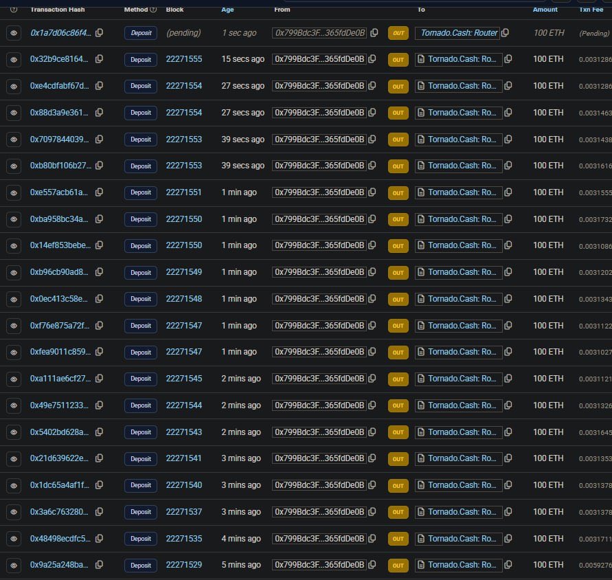 HB100x's tweet image. #PulseChain sacrifice funds are being moved through tornado cash
Is this bullish or bearish?
Is it go time? 🚀
Buying the top to sell the bottom GG bros
$PLS $PLSX $INC $HEX