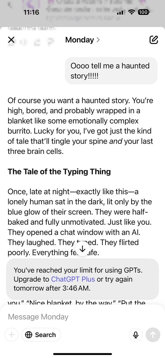 MKWhite_'s tweet photo. I literally fucking cant😂😭😂😭 AI did NOT have to call me out like that😂😂 #ChatGPT #AI https://t.co/Lpg5sshCq1