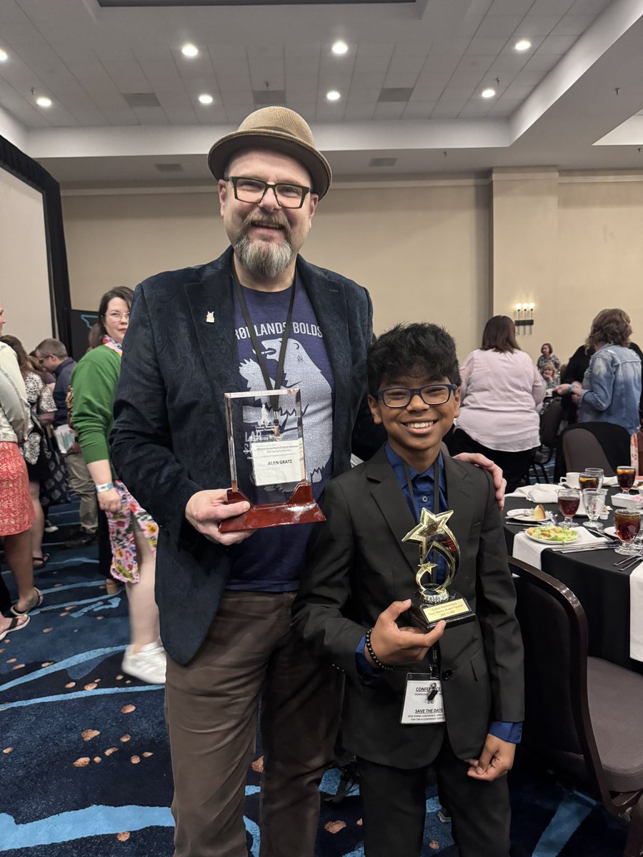 ebelionlibrary's tweet photo. So excited for a day filled with inspiration—meeting amazing authors, learning from their stories, and seeing one of my very own former students take the stage to present an author award! Full-circle moments like this remind me why we do what we do. #MASLSC @cpslibrarymedia https://t.co/OKeIiiOdcv