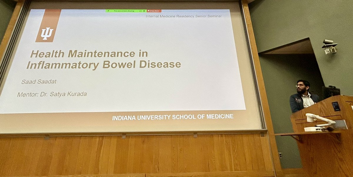 Jennifer Hur, MD (@hurjennifer) on Twitter photo It’s Monday… you know this means more Senior Seminar 🔥! Dr. Luke Landrigan’s review of the role of Inflammation in CV Disease and Dr. Saad Saadat’s comprehensive review of Health Maintenance in IBD. Fantastic! <a href="/IUIntMed/">Indiana University Internal Medicine</a> <a href="/IUSMDeptMed/">IU School of Medicine Department of Medicine</a> It’s Monday… you know this means more Senior Seminar 🔥! Dr. Luke Landrigan’s review of the role of Inflammation in CV Disease and Dr. Saad Saadat’s comprehensive review of Health Maintenance in IBD. Fantastic! <a href="/IUIntMed/">Indiana University Internal Medicine</a> <a href="/IUSMDeptMed/">IU School of Medicine Department of Medicine</a>