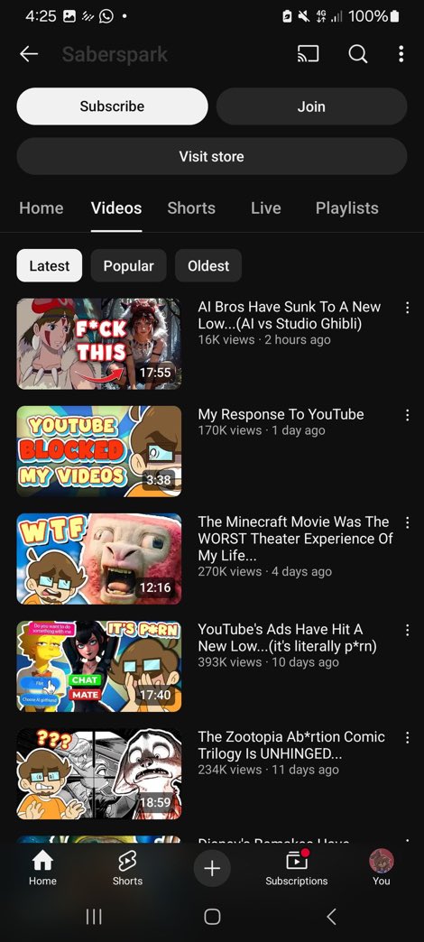 Bad Youtube content tweet media