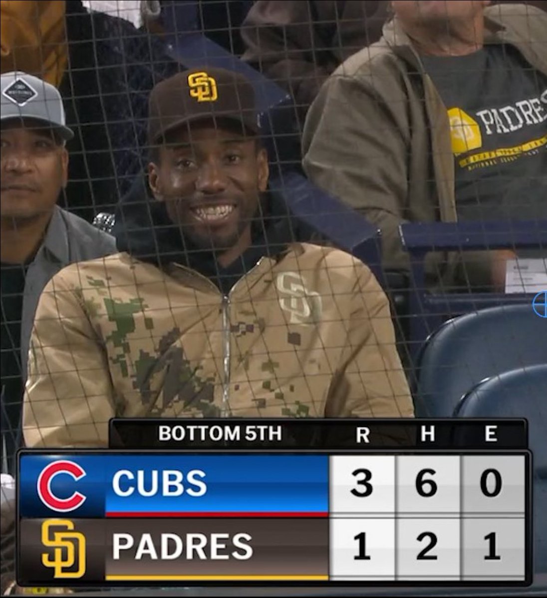 Is this the biggest smile Kawhi has ever had in his life? #Padres