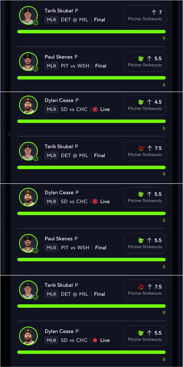 JagsBets's tweet photo. BLE$$ING 1 FOLLOWER $700 ASAP 🤑

LIKE, FOLLOW AND DROP CASHAPP 🎁🎁

22-2 MLB GOAT RUN 🤑🤑🤑🤑🤑

I OWN THE MLB 🫵🫵🫵

Williams O 6 K ✅
Williams O 30.5 FS ✅
Soriano U 5 K ✅
Bassitt U 31.5 FS ✅
Priester O 2.5 K ✅
Pivetta O 3.5 K LIVE ✅
Pivetta O 7 K ✅
Bradley O 4.5 K ✅
Yamamoto O 16.5 PO ✅
Rasmussen O 5 K ✅
Perez U 26.5 FS ✅
Warren O 5.5 K ✅
Francis O 4.5 K ✅
Crochet O 17.5 PO ✅
Crochet O 41 FS ✅
Greene O 7.5 K ✅
King O 7.5 K ✅
Gilbert O 38.5 FS ✅
Skenes O 5.5 K ✅
Skubal O 7 K ✅
Cease O 5.5 K ✅
Pallante U 4 K 🅿️
DeGrom O 17.5 PO ❌
Gray O 5.5 K ❌

GET 50% OFF YOUR FIRST 2 WEEKS ⬇️⬇️

https://t.co/N534nTd3Vw