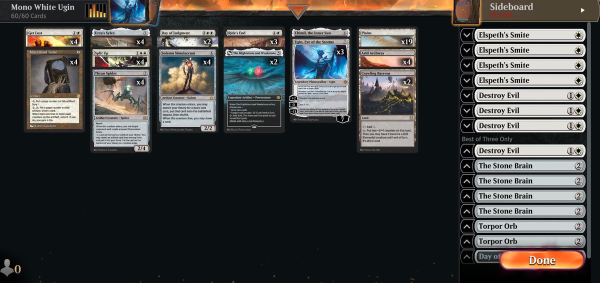 Current state of standard: 34/34 crawling barrens (stone brain named get lost). Decklist from <a href="/ZeeGamesTTV/">Zee</a>