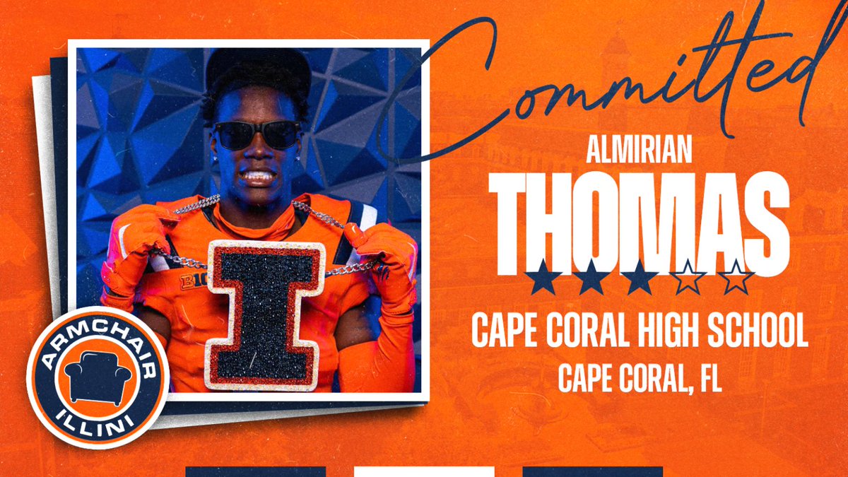 ICYMI: Illinois landed the commitment of 3-star DB Almirian Thomas over offers from Michigan State, Indiana, and Minnesota.. What it means 👇👇

READ: armchairillini.com/illinois-footb…
