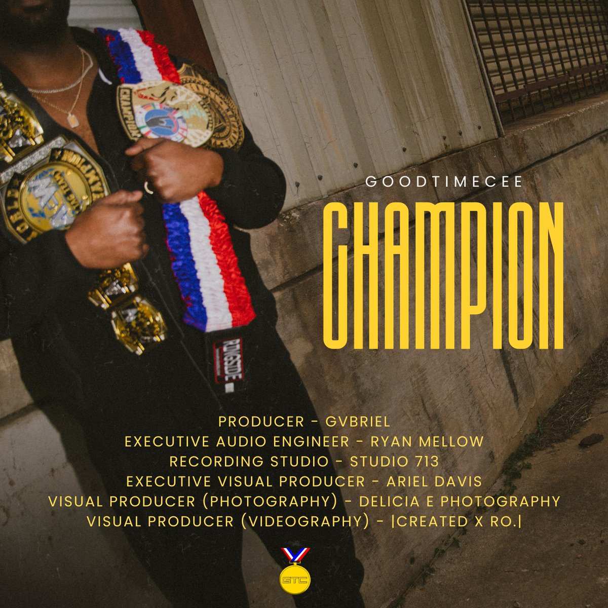 GoodTimeCee's tweet photo. “CHAMPION” out on all streaming platforms 4/24

Pre-save available 4/17

🏆🏆🏆 https://t.co/GzNU41HIT0