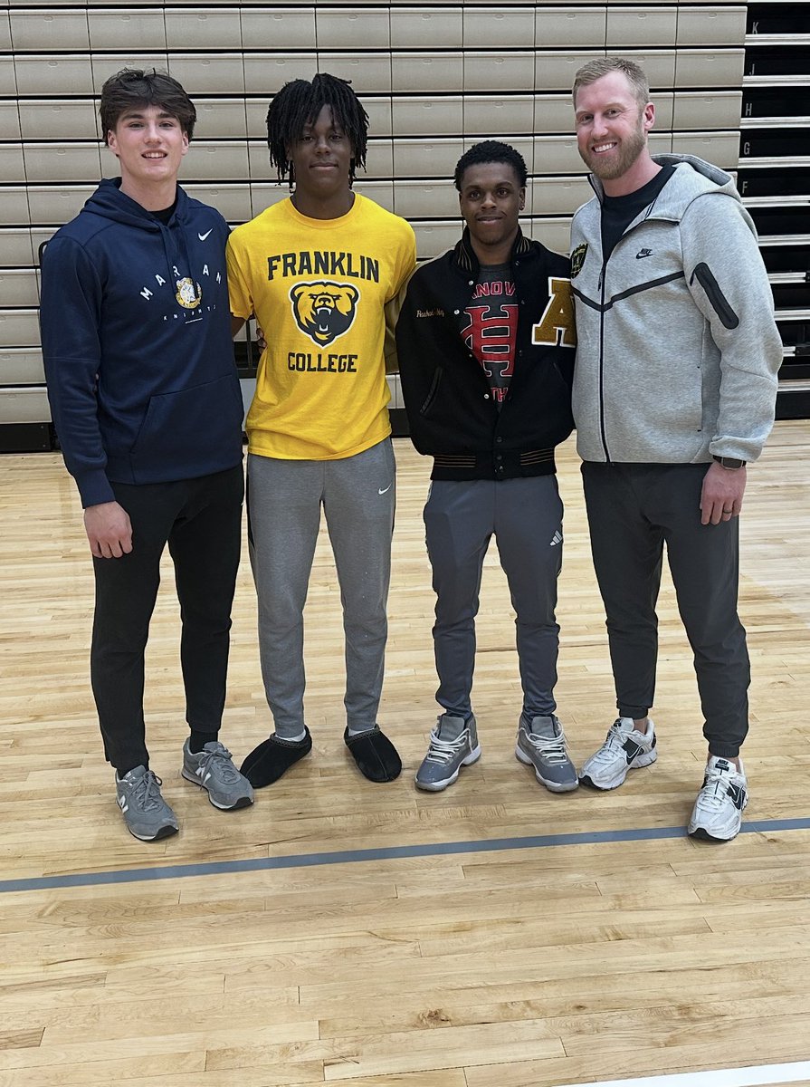 Drew Schauss (@coachdschauss) on Twitter photo Going to miss our <a href="/AvonOrioleHoops/">Avon High School Basketball</a> senior class!
Proud of these three for signing to continue their athletic careers:
- Rashod (Hanover) and Rohan (Franklin) will take their talents to the next level on the basketball court
- Isaac is heading to Marian to play baseball Going to miss our <a href="/AvonOrioleHoops/">Avon High School Basketball</a> senior class!
Proud of these three for signing to continue their athletic careers:
- Rashod (Hanover) and Rohan (Franklin) will take their talents to the next level on the basketball court
- Isaac is heading to Marian to play baseball