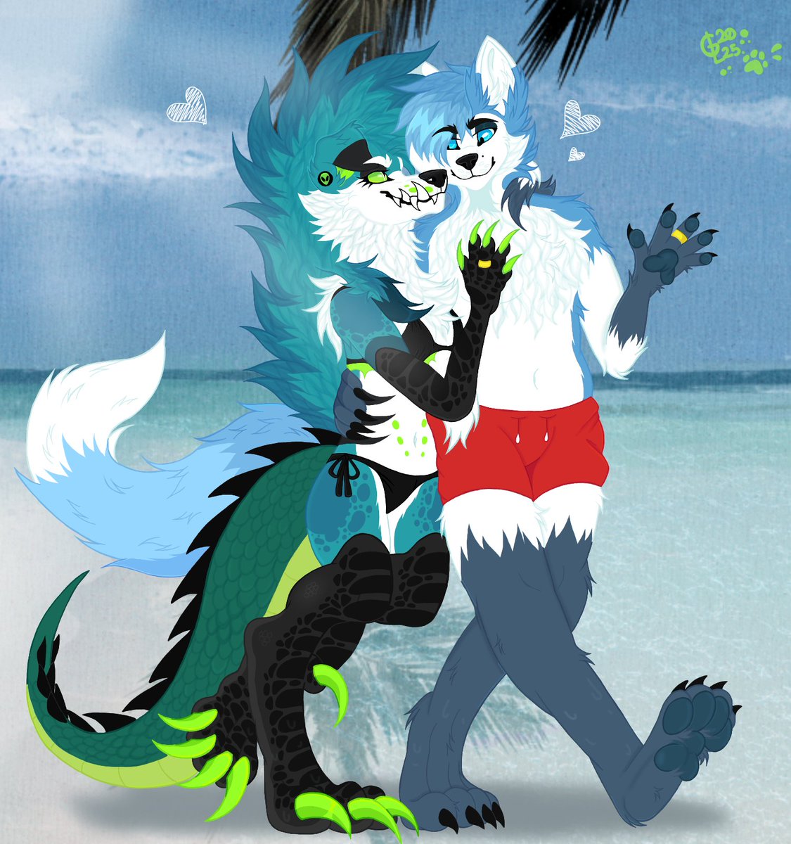 GrawnLexxx's tweet photo. •° Finished <3 Gift for My bf 💙💚~💍 

#Furry #furryart #furryfandom #furrywork #furrydraw #furryartist #furrycouple #furryartwork #digital #art https://t.co/VSfK4bZw8L