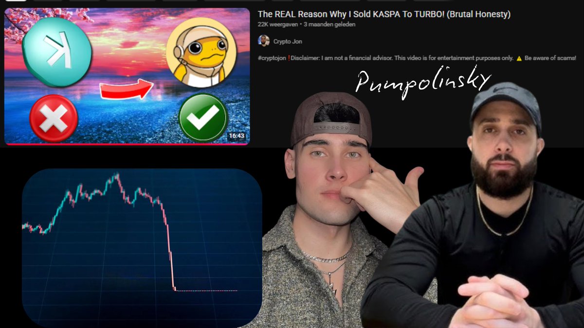 pumpolinsky's tweet photo. I think this swap will make history of being the worst move ever in the #Crypto space.
Swapping $Turbo at All Time High for #Kaspa at the bottom. 
Well done Crypto Jon &amp; Archetype. https://t.co/2QPJ6i9kCY