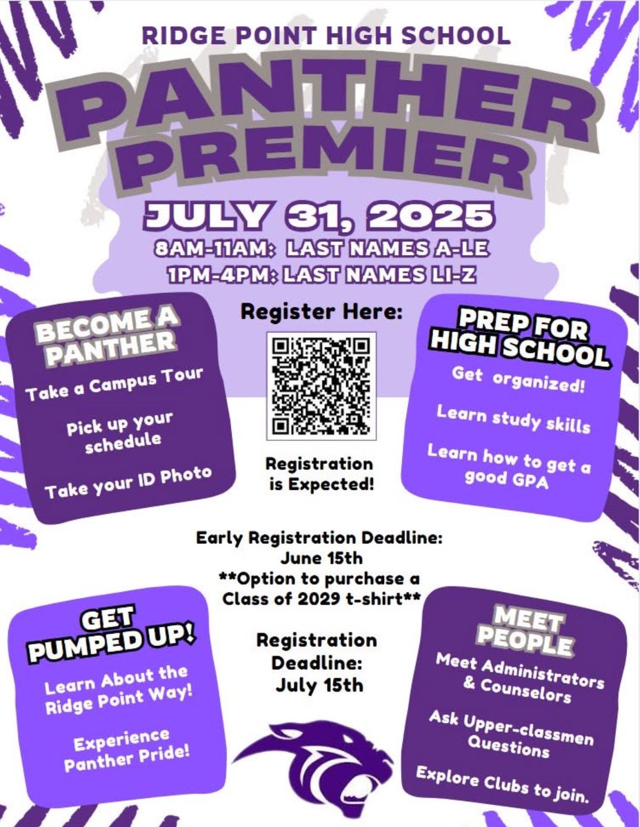 Ridge Point AVID (@rp_avid) on Twitter photo Incoming 9th graders! Register to attend Panther Premier! This is your official orientation, but you must register! forms.gle/xovqNJ1iKtSq8j…
<a href="/RGAPMobileLive/">RickGainesEDU</a> Incoming 9th graders! Register to attend Panther Premier! This is your official orientation, but you must register! forms.gle/xovqNJ1iKtSq8j…
<a href="/RGAPMobileLive/">RickGainesEDU</a>