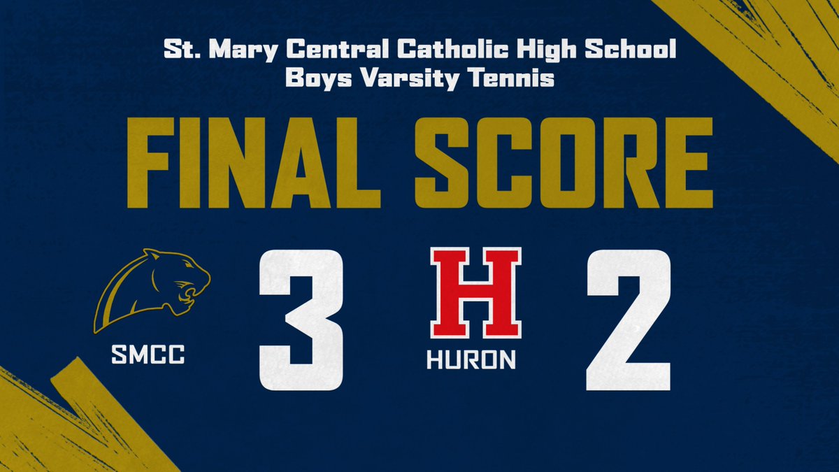 Final from Battery Park:

SMCC: 3                        Huron: 2

Winners: Pravir Gorty, Jacob Harrison/ Mason Russell, and Luke Spicer/ Carter Snyder

Up next, we host Tiffin Columbian in an SBC Crossover match on Wednesday (4/16) at 4:15pm at Battery Park.

Go Panthers!