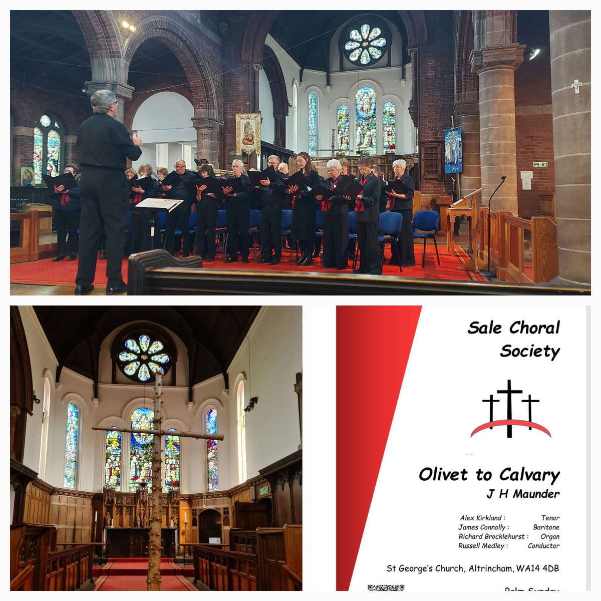 We were very moved performing the #Easter story Olivet to Calvery by J H Maunders on #PalmSunday at <a href="/StGeorgesAlty/">St George's Church Altrincham</a>. Thank you to our audience for their support.  #choir#music#organ #Sale #M33