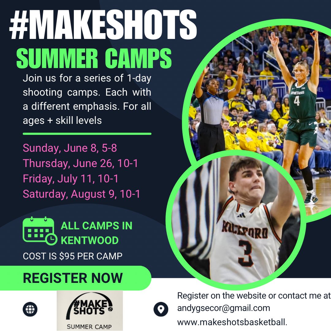 (2/2) I chose <a href="/HallockTheryn/">Theryn Hallock</a> and <a href="/MichaelDekuiper/">Michael Dekuiper</a> for the summer camp poster.

Mikey came to me just over a year ago, and made some crazy percentage gains:
+11% EFG
+14% 3
+ 36% FT

And hit one of the biggest shots I’ve seen to win the districts vs Muskegon 

#MakeShots