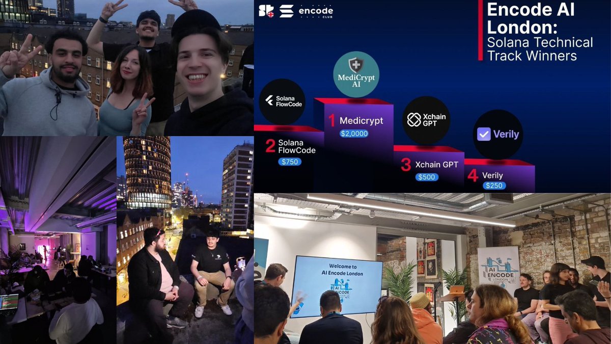 Solana FlowCode (@solana_flowcode) on Twitter photo We are over the moon that Solana FlowCode was awarded 2nd place in the Encode AI London Hackathon <a href="/SuperteamUK/">Superteam UK</a> Track 🥳Massive thanks to everyone involved! We are over the moon that Solana FlowCode was awarded 2nd place in the Encode AI London Hackathon <a href="/SuperteamUK/">Superteam UK</a> Track 🥳Massive thanks to everyone involved!